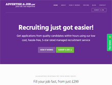 Tablet Screenshot of advertise-a-job.com